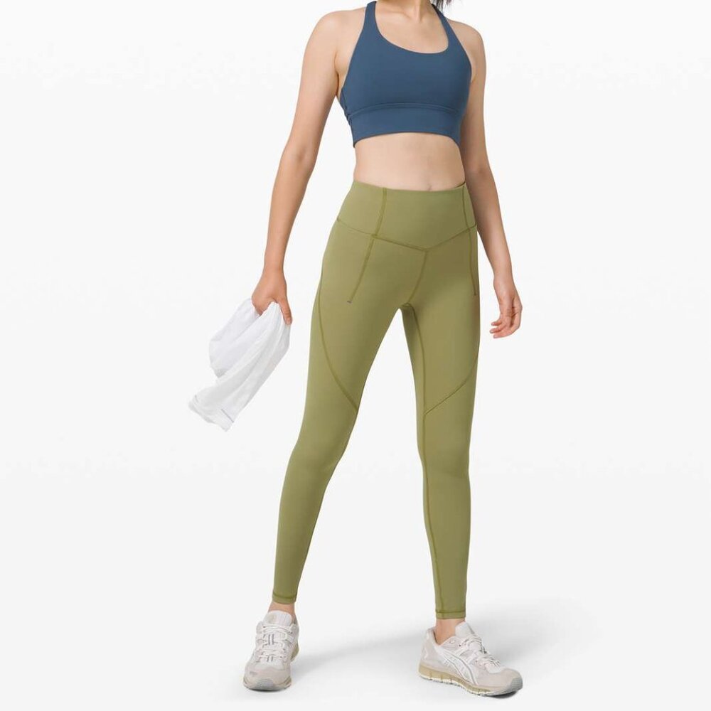 Lululemon Fine Force High-Rise Tight 28" in Bronze Green size 6